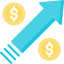 Money growth icon 64x64