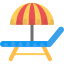 Sun umbrella icon 64x64