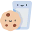 Cookie and milk icon 64x64