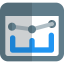 Line chart icon 64x64