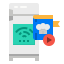 Smart refrigerator icon 64x64