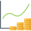 Line chart icon 64x64