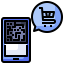 Mobile shopping icône 64x64