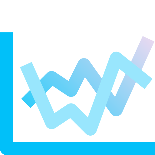 Line graph icon
