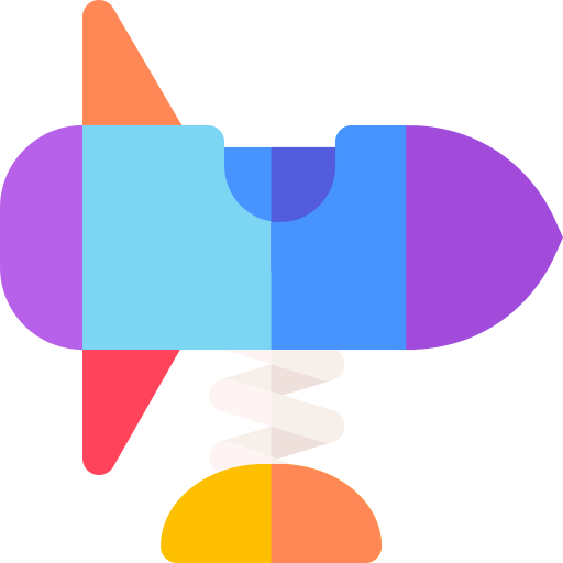 Spring swing rocket icon