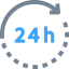 24 hours support icon 64x64