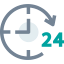 24 hours support icon 64x64