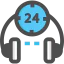 24 hours support icon 64x64