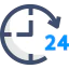 24 hours support icon 64x64