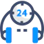 24 hours support icon 64x64
