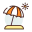 Beach umbrella іконка 64x64