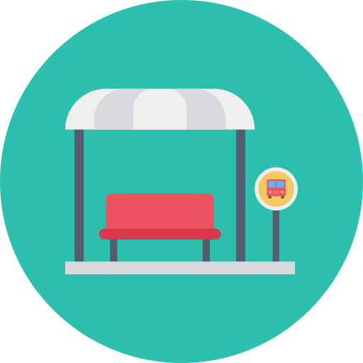 Bus stop icon