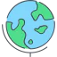 Earth globe icon 64x64