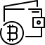 Биткойн-кошелек иконка 64x64