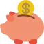 Piggy bank icon 64x64