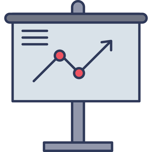 Line graph icon