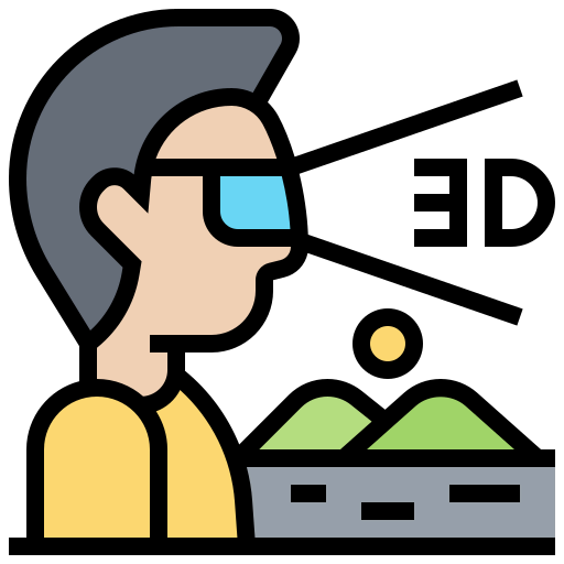 Virtual glasses icon