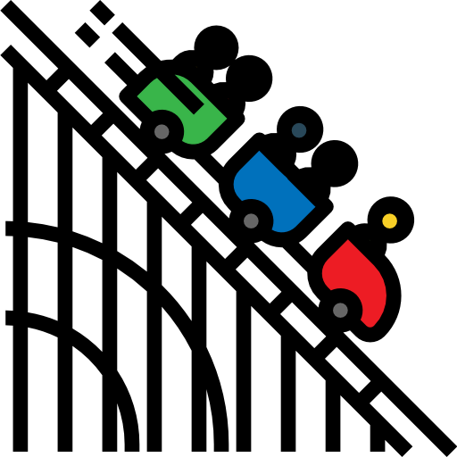 Roller coaster icon