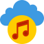 Music cloud icon 64x64