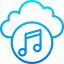Music cloud icon 64x64