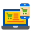 Online shopping icon 64x64