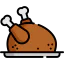 Roast chicken icon 64x64