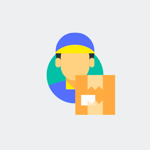 Delivery man icon