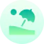 Sun umbrella icon 64x64