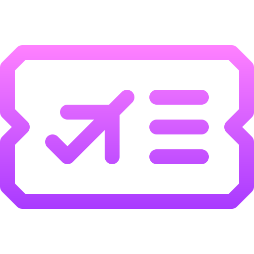 Airplane ticket icon