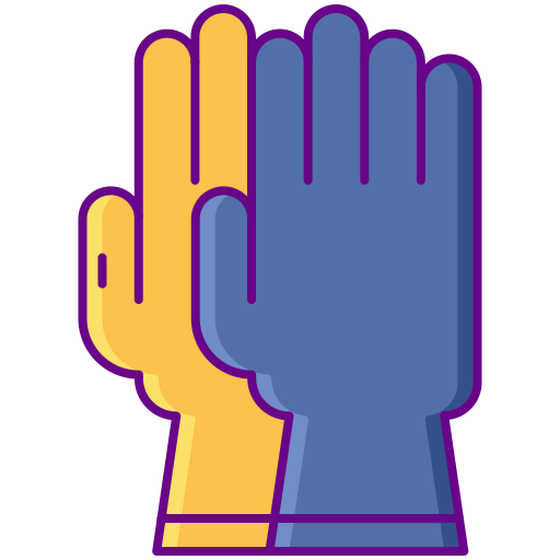 Protective gloves icon