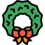 Christmas wreath icon 64x64