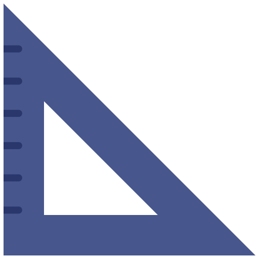 Triangular ruler icon
