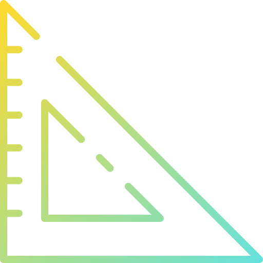 Triangular ruler icon