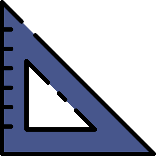 Triangular ruler icon