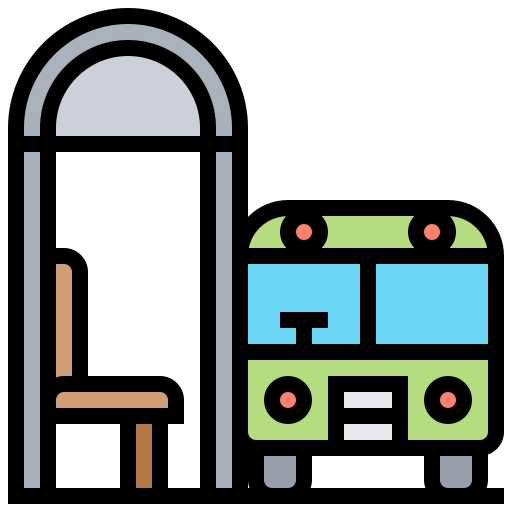 Bus stop icon