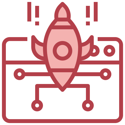 Cyber attack icon