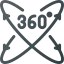 360 degrees アイコン 64x64