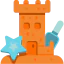 Sand castle icon 64x64