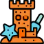 Sand castle icon 64x64