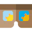 Virtual reality glasses icon 64x64