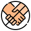 No handshake ícono 64x64