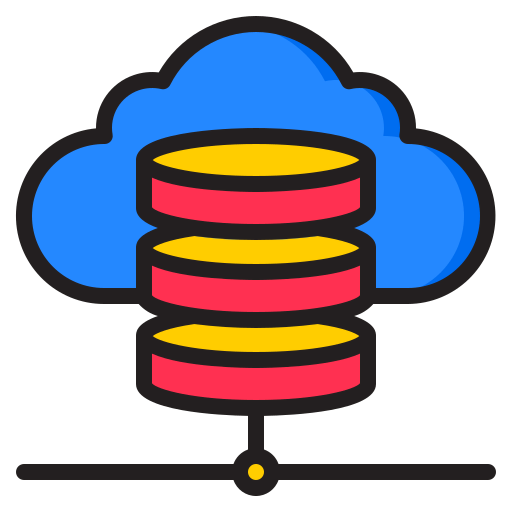 Cloud database icon