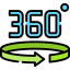 360 degrees アイコン 64x64
