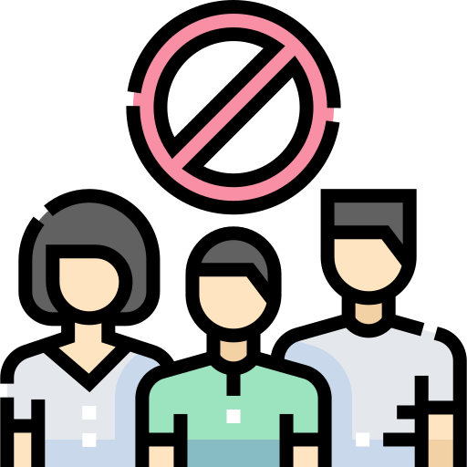 Avoid crowds icon
