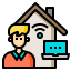 Working at home icon 64x64