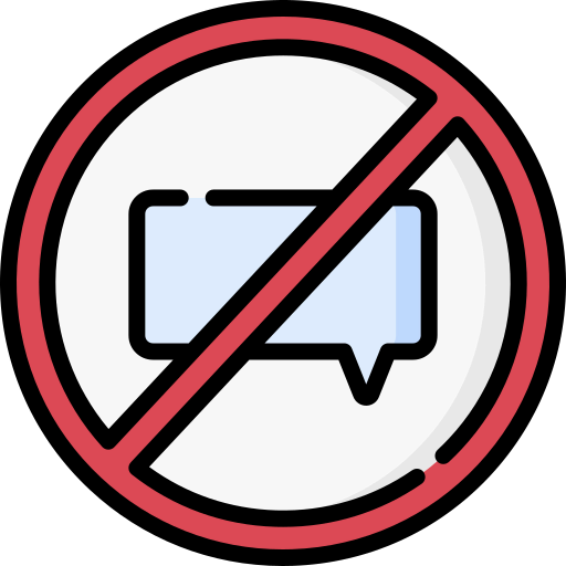 No talking icon