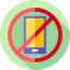 No mobile phone icon 64x64