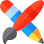 Pen and brush icon 64x64
