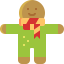 Gingerbread man icon 64x64