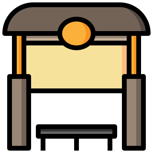 Bus stop icon